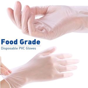 Hospital Disposable Protective Gloves , Disposable Powder Free Vinyl PVC Gloves