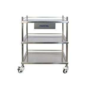 China Stainless Steel  Surgical Instrument Trolley Three Shelves One Drawer on sale