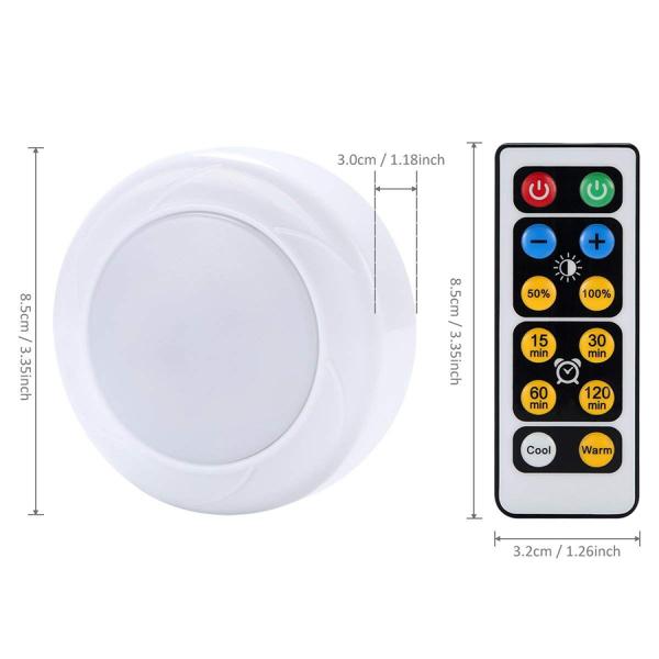 80LM 1W 4.5VDC Remote Control Under Cabinet Light Battery Powered