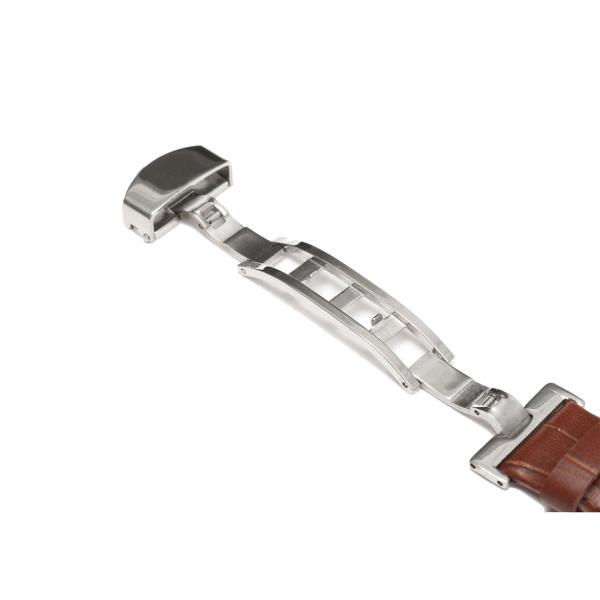 Custom Logo Automatic Wrist Watch , Stainless Steel White Face Automatic Watch