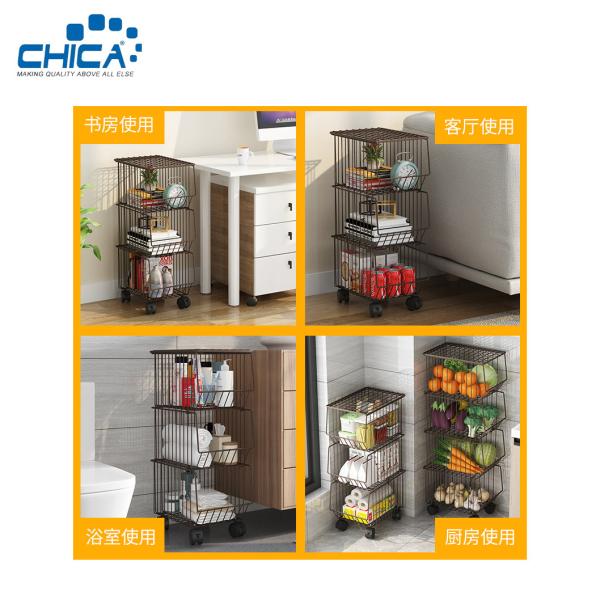 5 Tiers Kitchen Storage Rack Black Color Debris Storage Rack Accessories of Kitchen Sink