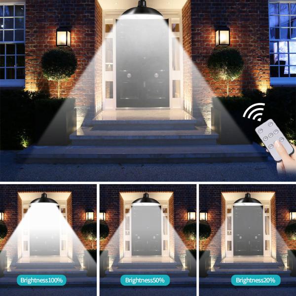 400lm IP65 Solar Powered Pendant Light Dusk To Dawn Light For Indoor Outdoor Garage