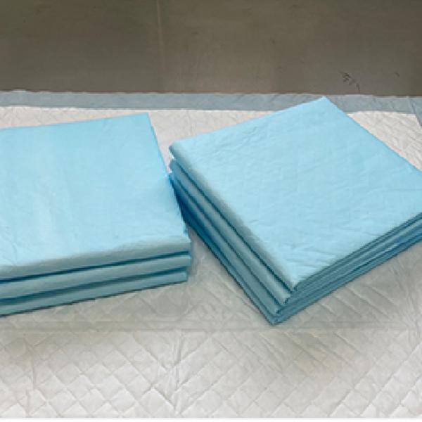 Comfortable 2000ml Blue Hospital Bed Pads Disposable Non Woven Fabric PE