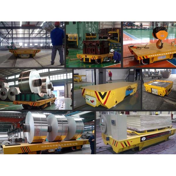 battery electric rail carts for material handling transformers