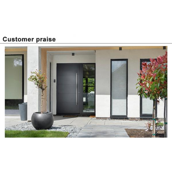 Modern American Luxury Black House Main Exterior Security Stainless Steel Front Entry Doors With Smart Lock