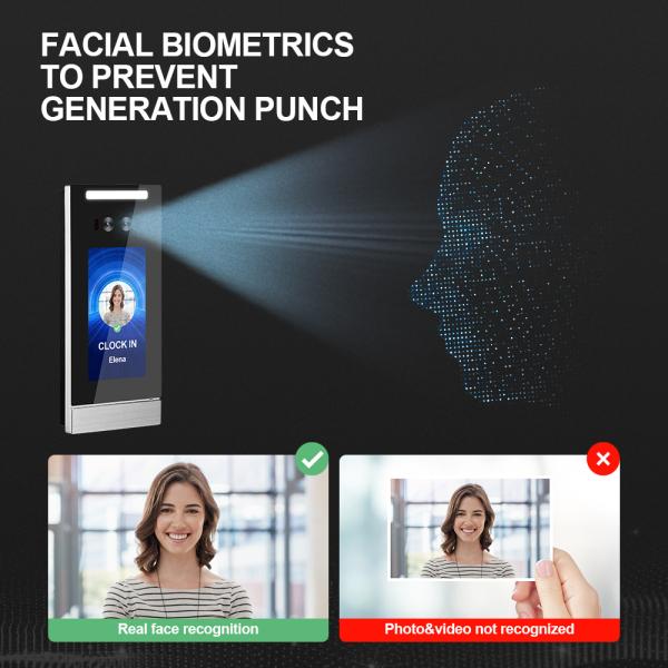 5 Inch 110dB 10000 Face Reading Biometric Machine Access Control Solutions Facial Recognition