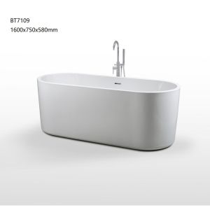 Cheap Indoor Popular Ellipse Freestanding Jacuzzi Bathtub wholesale