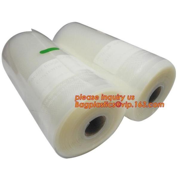 Embossing Resealable Vacuum Food Bags For Household Eco- friendly Texture Vacuum Food Storage Plastic Bag Rolls Moisture