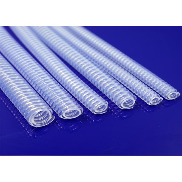 Kink Resistance Silicone Medical Products , Transparent Corrugated Breathing Tube