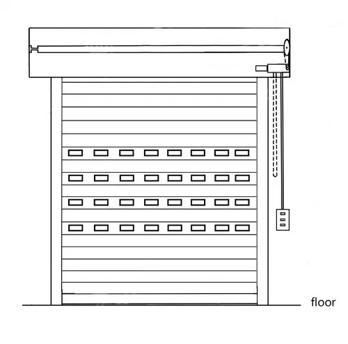 Automatic Aluminum Roller Shutter Door 80mm with Remote Control