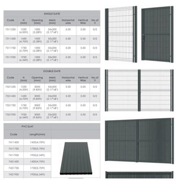 Outdoor Decorative 4ft Curved Metal Fence Plastic Pvc Coated