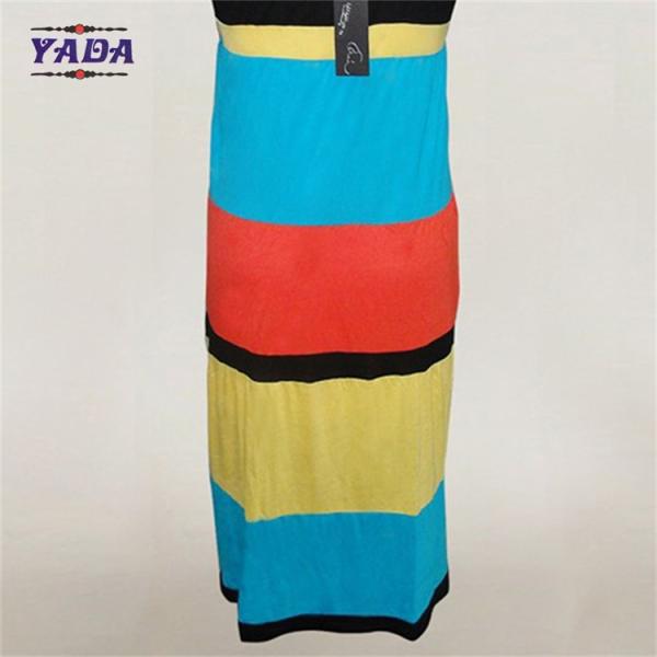 Girls spaghetti strap casual rainbow long elegant summer a line skirt printed maxi floral dress for girls