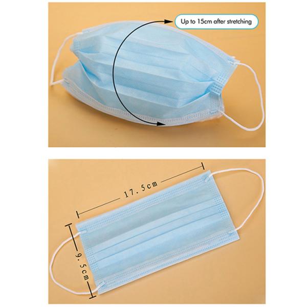 Fluid Resistant Disposable Surgical Masks Hypoallergenic Skin Friendly