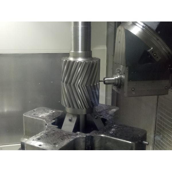 Large Forged Double Helical Herringbone Gear Grinding Surface