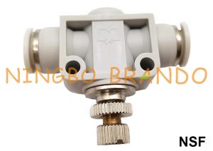China NSF One Way Pneumatic Flow Control Fitting Air Speed Controller Valve 4mm 6mm 8mm 10mm on sale