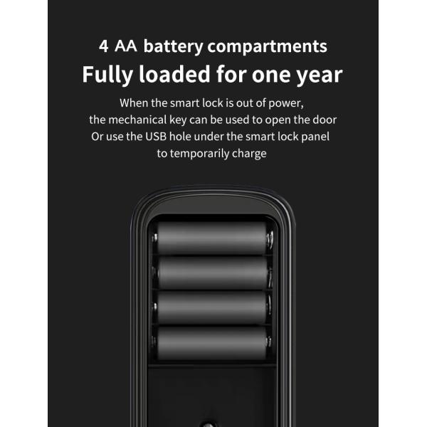 Convenient and Home Automatic Tuya Wifi Lock TTlock BLE Fingerprint Password Card Key