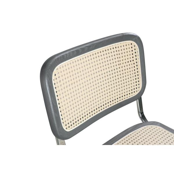 Executive Rattan Office Chairs 29 Cm Back Wooden Grey With Lumbar Support 83cm