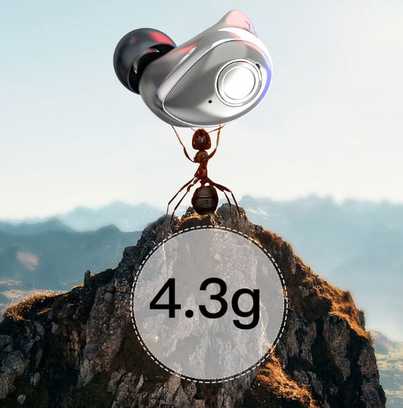 T1 V5.0 Wireless Bluetooth Headphones Waterproof Super Light With Charging Box Space