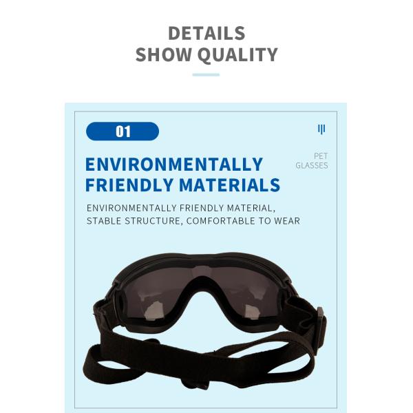 Dog Goggles Material Small Medium Pets UV Protection Wind and Sand Resistance