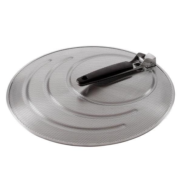 High Quality Stainless Steel Foldable Handle Mesh Splatter Screen Splatter Guard with/without carbon fiber