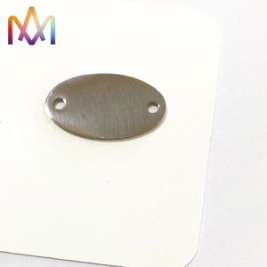 SS304 Oval Pendant Thickness 1MM For DIY Jewelry