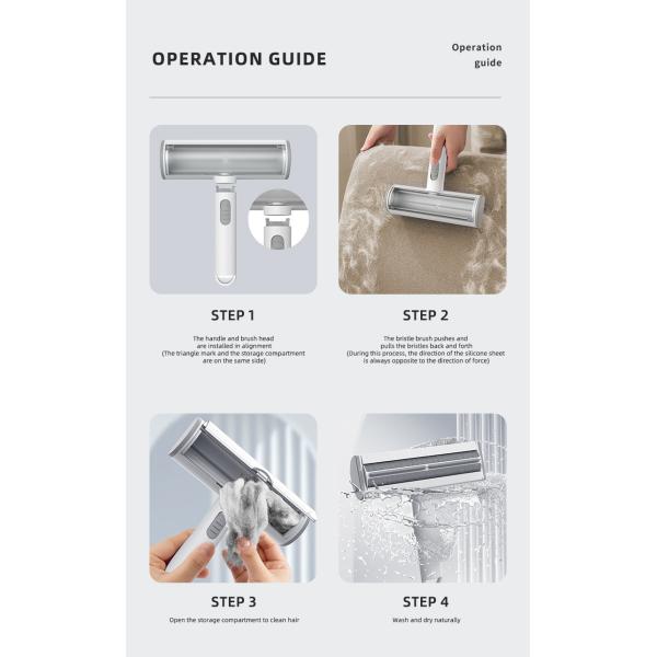 Pet Hair Remover Roller Dog Cat Hair Brushes HandleSustainable Reusable Lint Roller Couch