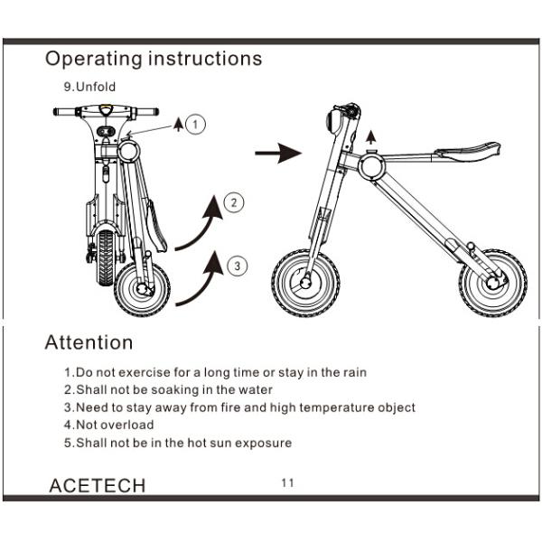 35 km / h Adult Electric Scooter , Foldable Electric Scooter With CE certifications