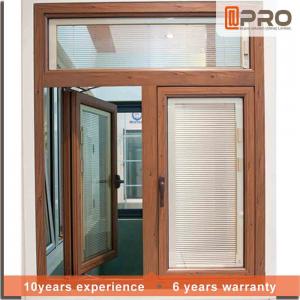 Cheap Unbreakbale Thermal Break Aluminium Windows Swing Open Style Built In Blinds Casement door casement,double casement wholesale