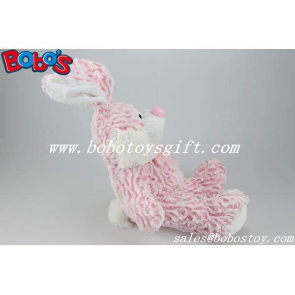 10"Pink Plush Stuffed Rabbit Animal With Pink Ribbon
