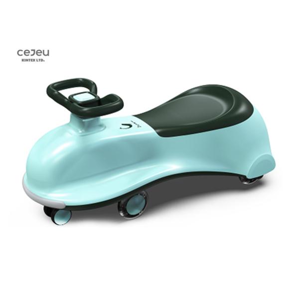 5 Year Olds Pink Swing Car Ride On Swivel Scooter 3 PP Wheel