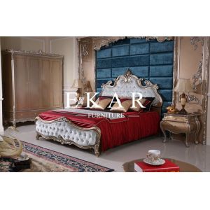 China Royal Bed Solid Wood Bedroom Furniture  LS-A318A-1 on sale