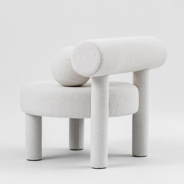 Fabric Leisure Chair White Flannelette Children'S Chair Simple Leisure Chair