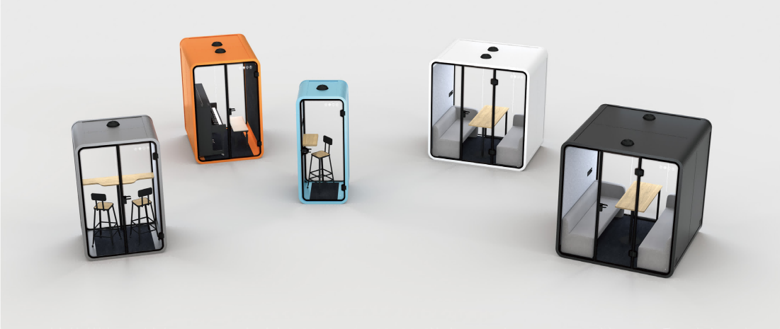 50HZ - 60HZ Portable Privacy Booth Noise Cancellation Soundproof Work Pod