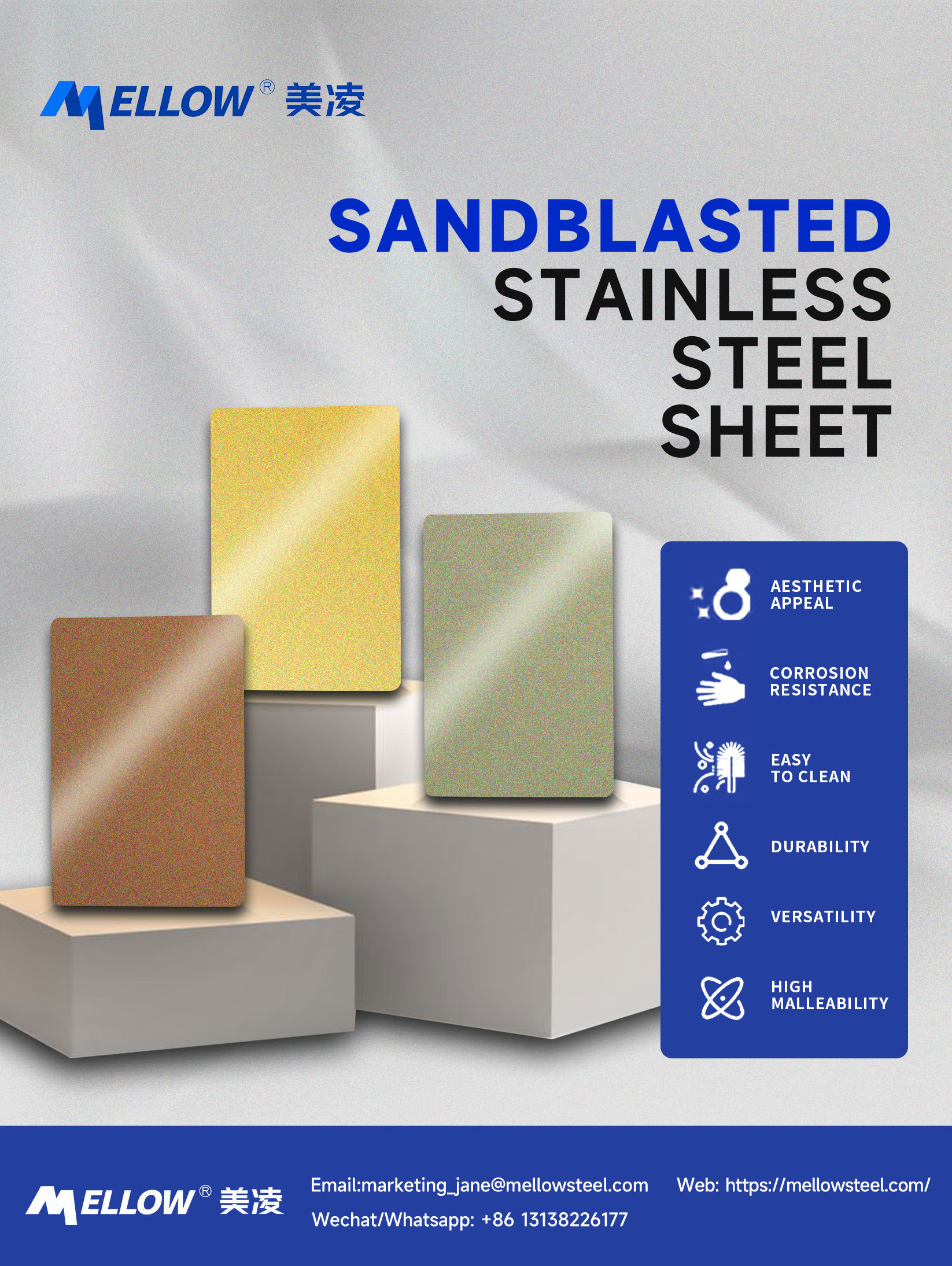 Sandblasted Titanium Bright Colored Stainless Steel Sheet 201 304 430 2mm