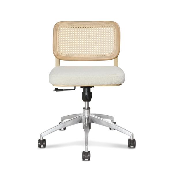 0.121CBM Executive Office Wicker Rattan Desk Chair Fabric 3d Adjustable Height