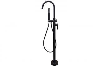 China Luxury Floor Mounted Free Standing Bathroom Tub Mixer Tap Faucet W/Hand Shower on sale