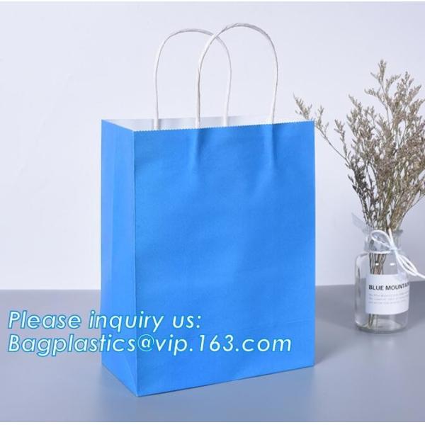 Eco Retail Packaging Recyclable Kraft Paper Gift Bags Natural Tote Retail, Party, Craft, Gifts, Wedding, Recycled, Bus
