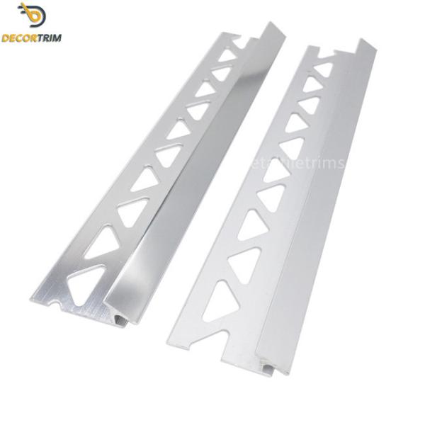 12mm Carpet Tile Edge Trim , Aluminum Carpet Transition Strip To Tile OEM