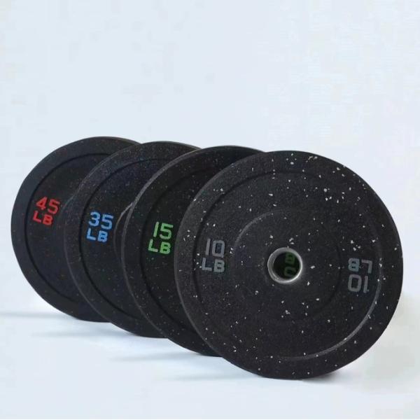 Iron Coated Rubber Gym Weight Plates 5 LB 10 LB 25 LB 35 LB 45 LB Tri Grip Weight Plates 1