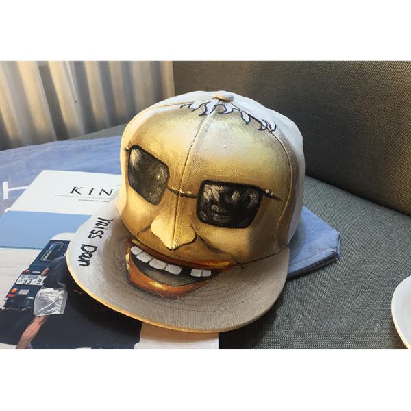 Wholesaler 100%Cotton Sport&golf caps Unique hand-drawing design hiphop snapback hat for Adult blank cap size 58-62cm