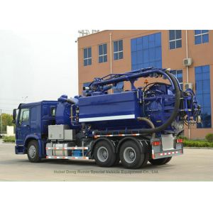 Industrial 16 Cbm Combination Jetting Vacuum Truck / Sewer Cleaning Vehicles