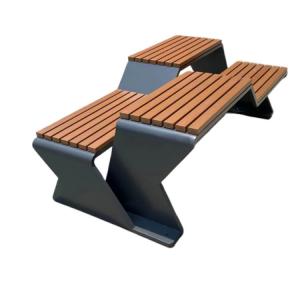 Cheap Begonia Wood Galvanized Metal Outdoor Bench WPC 3 Seater Metal Garden Bench wholesale