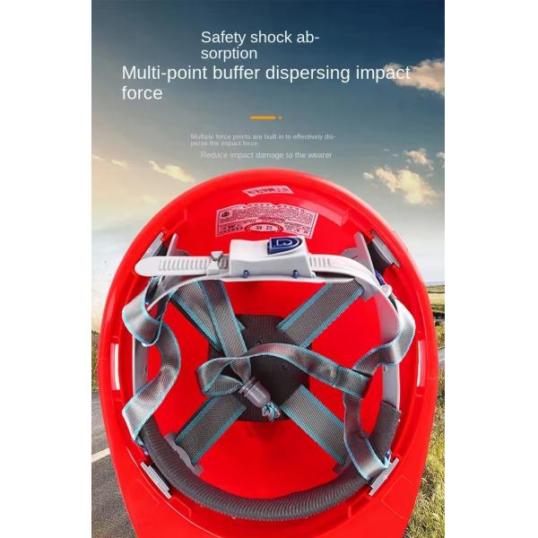 Safety Helmet V Shaped Breathable ABS Anti Smashing Breathable Construction Site Thickening Wholesale Customizable