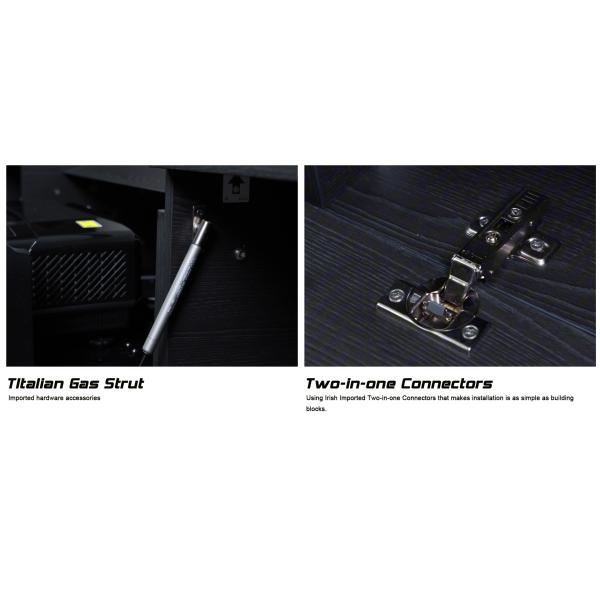 Telescopic Laser TV Cabinet with Motorized Function and Solid Oak Finish Compatible Most UST Projector