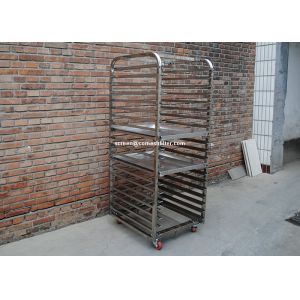 Cheap 20 Tiers Aluminum Ss304 Perforated Tray Rack Trolley wholesale