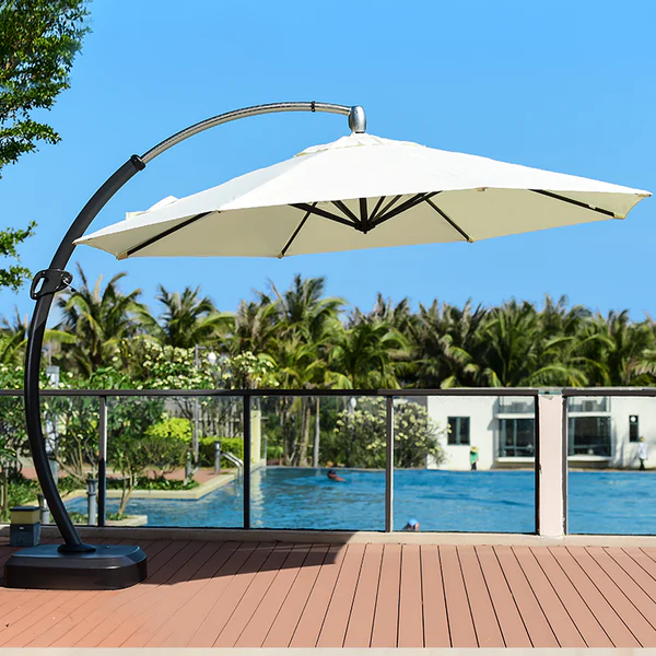 UV Protection Aluminium Cantilever Umbrella OEM 9 Foot Aluminum Umbrella