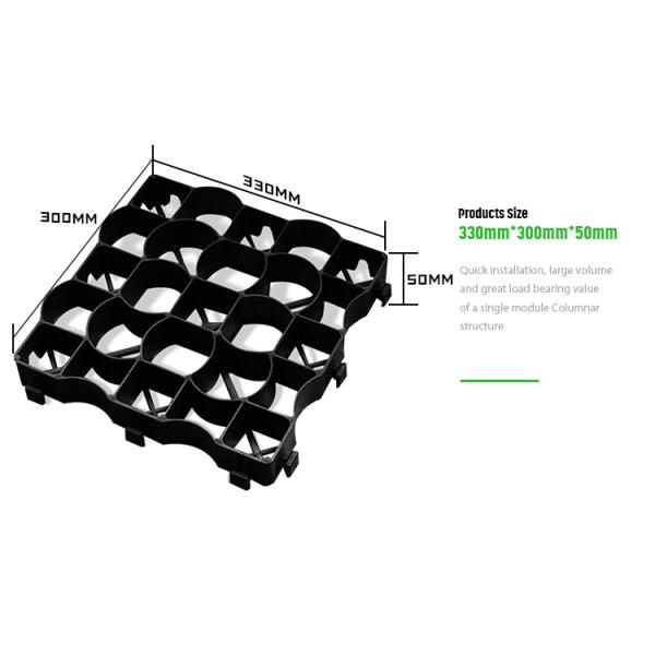Park Gravel Pavers Ground Stabilization Plastic Grid for 9 Quantity per square meter