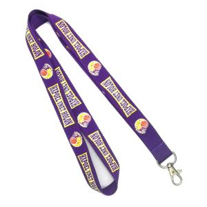 Cheap Purple Custom Polyester Lanyards Personalized Environmental Protection wholesale