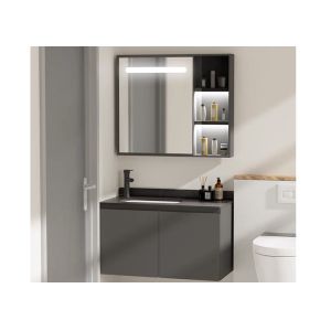 Cheap Metal Black Wall Mounted Bathroom Vanity EDM / OEM Available wholesale
