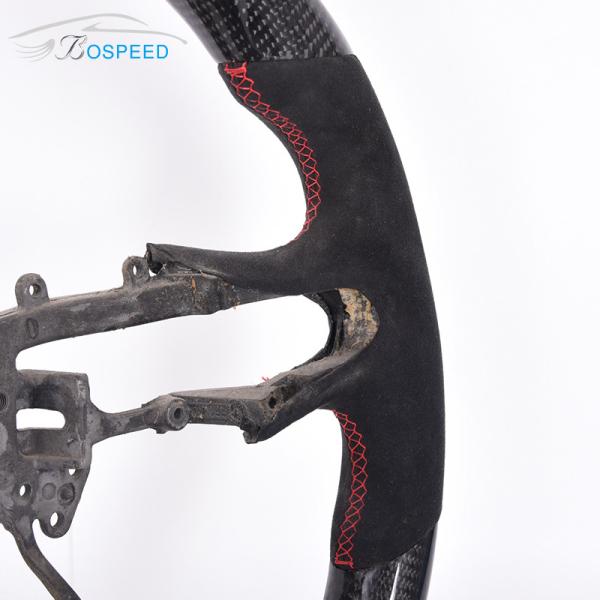 ODM Black RGB Honda Carbon Fiber Steering Wheel Leather Sports New